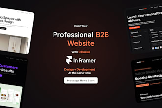 create a b2b website in framer as a framer expert