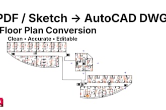 convert pdf, image or sketch to clean autocad dwg drawings