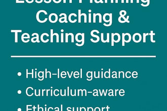 provide teaching support and lesson planning coaching