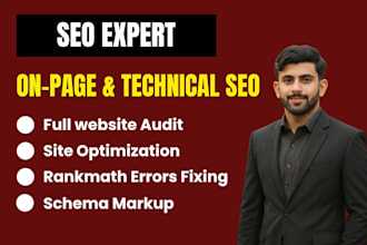 do onsite optimization, site audit, onpage, and technical SEO for websites