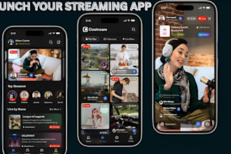 build live streaming app, video, sport, audio streaming app, live tv channel app