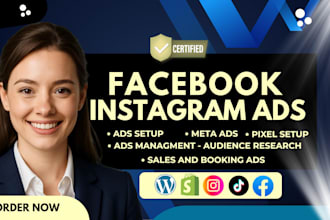 manage facebook ads campaign shopify meta ads marketing instagram ads tiktok ads