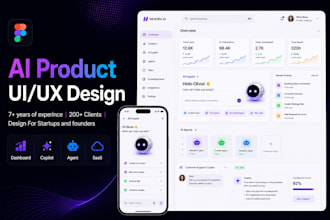 design ai driven product UI,ai saas prototype,ai agent and copilot in figma
