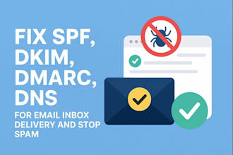 fix spf dkim dmarc dns for email inbox delivery and stop spam