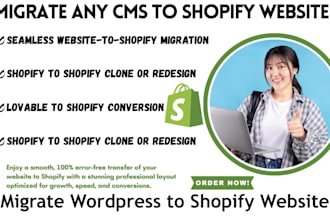transfer website t shopify lovable to shopify wordpress to shopify clone website