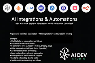 automate your business using n8n make zapier pipedream  custom ai tools models