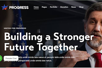 political campaign website, election website, donation on wix, wordpress