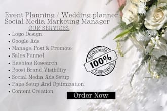be your tiktok event planning social media marketing manager for wedding planner