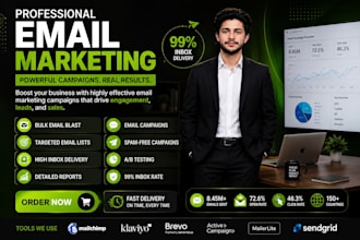 send bulk emails, email blast and email marketing campaign to inbox