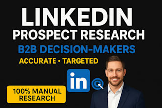 do sales prospect research and linkedin account targeting