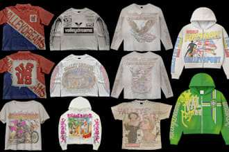 design unique streetwear, y2k, and high end clothing designs for your brand