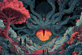 make amazing dark art, psychedelic stoner illustration