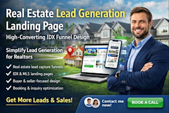 real estate lead generation landing page real estate funnel design idx landing