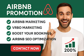 boost your airbnb bookings with SEO, organic promotion and targeted ads