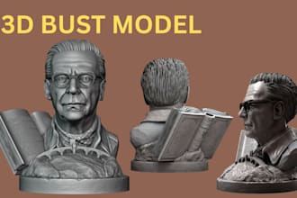 sculpt 3d head bust model 3d face 3d portrait 3d bust statue printable stl file
