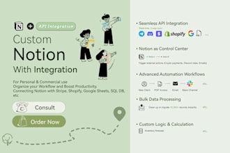 build custom notion API integrations and automations