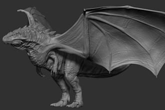 sculpt dragons,3d fantasy beast,3d fantasy creatures,monster 3d model,animal stl
