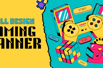 design gaming banners for youtube, twitch, and esports