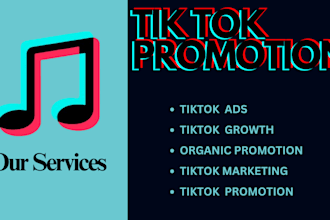 grow and promote tiktok video for organic growth, real followers and like