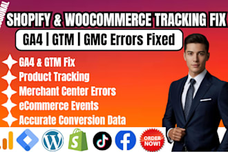fix shopify, woocommerce google analytics, GTM, gmc and product tracking errors