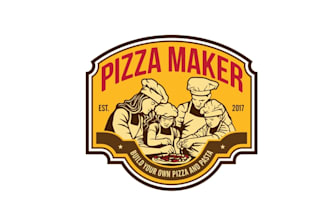 do powerful logo for a build your own pizza and pasta place