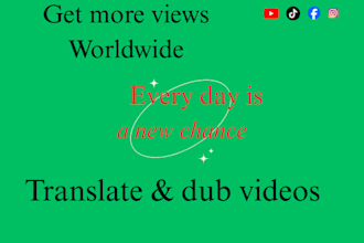 translate and dub youtube video and subtitle in any language