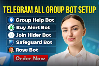 create and set up a professional custom telegram bot for your group