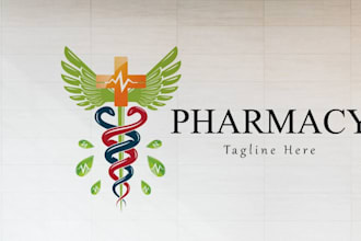create modern medical and pharmacy logo design