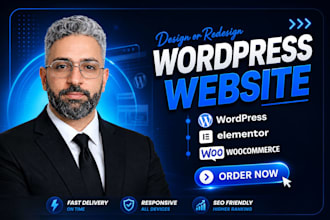 design or redesign wordpress website with elementor