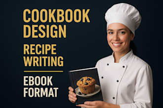 create a professional cookbook with recipes, formatting, and design