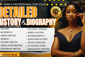 be your academic  history writer biography writer american history memoir world