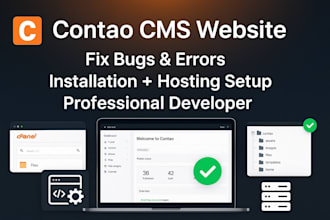 build contao cms website design fix contao cms bugs issues hosting installation
