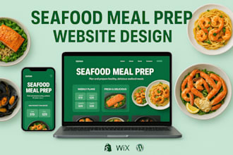 build shopify meal prep website food delivery store restaurant logo design