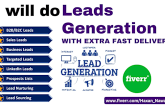 do lead generation, web scrapping and data extraction