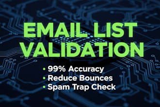 verify, clean and validate your email list accurately