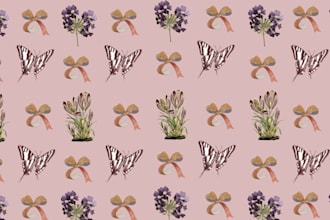 design unique seamless pattern, textile print, and packaging