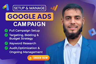 setup and optimize google search ads, dynamic search ads and display ads