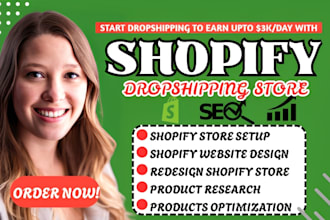 design shopify store shopify dropshipping store redesign manage shopify store