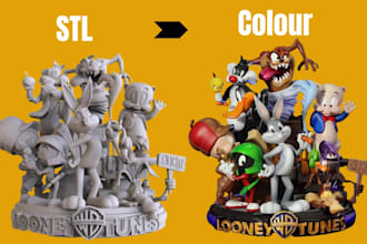 convert your stl to a clean multicolour 3mf for  bambu ams