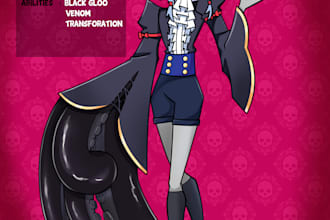 draw your in hazbin hotel and helluva boss style