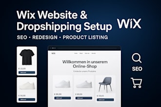 build german wix seo website redesign development products dropshipping listing