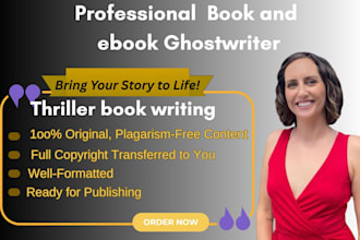 ghostwrite your thriller novel with gripping suspense and sharp tension