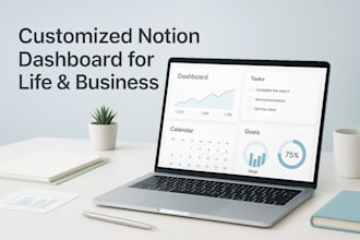 customized notion template notion dashboard website for life and business use