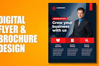 design corporate flyer, bifold, trifold brochure or booklet