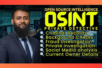 background check with criminal records and social media screening, osint