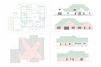 create detailed floor plans, elevations, and roof plan