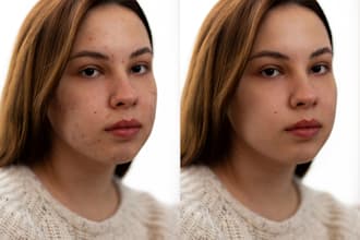 do natural skin retouching and photo cleanup professional edit