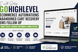 setup gohighlevel ecommerce automations abandoned cart recovery sms follow up