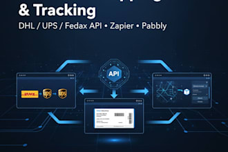 automate shipping tracking fulfillment via zapier, pabbly dhl ups API