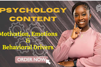 write motivation, emotions and behavioral drivers